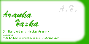 aranka haska business card